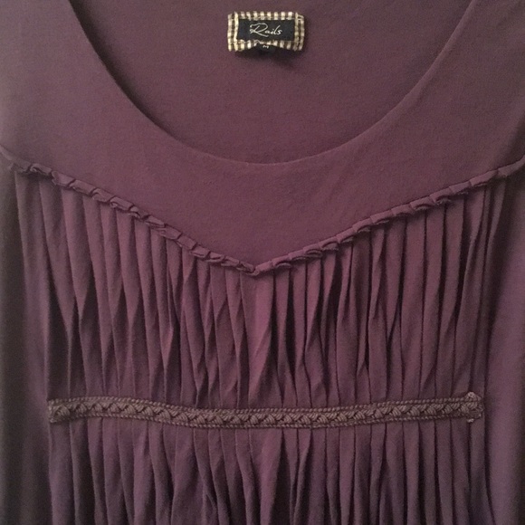 Anthropologie Rails Purple Pleated Jersey Tank - Picture 5 of 8